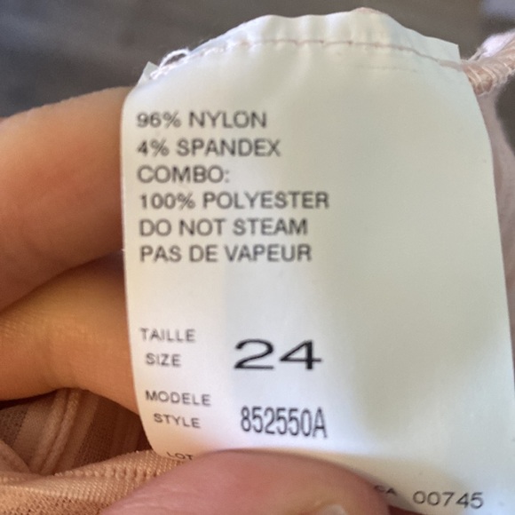 NWT JS collection sheer blush pick rhinestone button down satin collar & cuff 24 - Picture 9 of 9